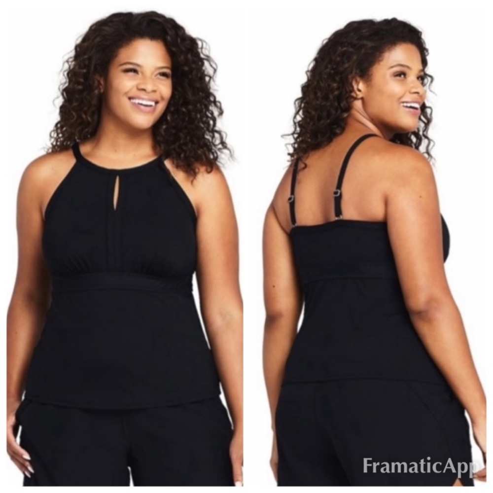 Lands End Tankini Top Size 16L